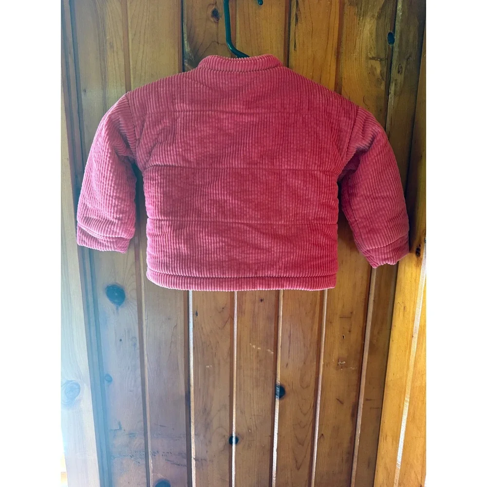 Koala Kids Toddler Girls Pink Corduroy Sherpa Lined Jacket Size 2T